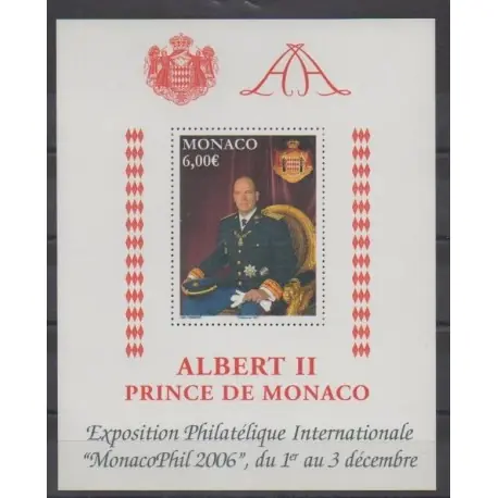 Monaco - Blocs et feuillets - 2006 - No BF92 - Royauté - Principauté Livraison Gratuite