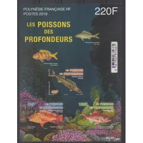 Paiement Sécurisé Polynésie - Blocs et feuillets - 2019 - BF50 - Animaux marins