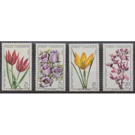 Prix Choc Turquie - 1980 - No 2294/2297 - Fleurs