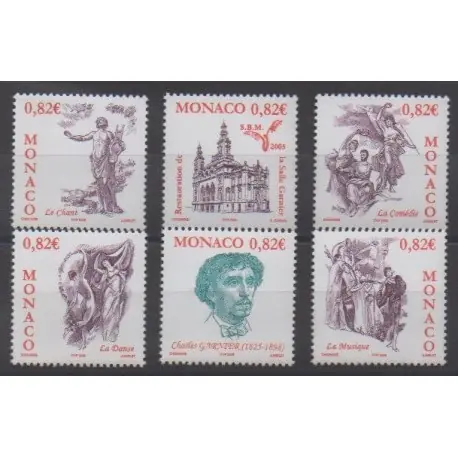 Livraison Gratuite Monaco - 2005 - No 2508/2513 - Art - Timbres détachés