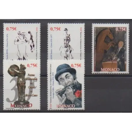 Prix Choc Monaco - 2005 - No 2523/2527 - Cirque - Timbres détachés