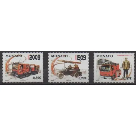 Monaco - 2009 - No 2658/2660 - Pompiers Satisfait Ou Remboursé