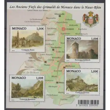 Monaco - Blocs et feuillets - 2010 - No BF98 - Châteaux Remise