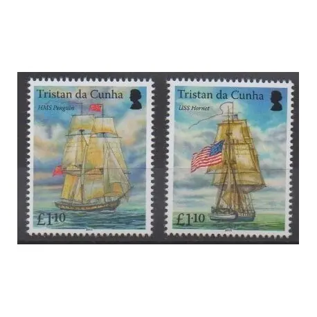 Prix Choc Tristan da Cunha - 2015 - No 1104/1105 - Navigation - Histoire militaire
