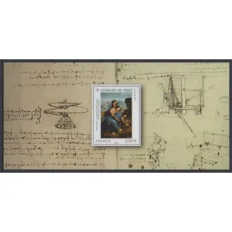 Populaire France - Bloc souvenir - 2019 - No BS160 - Peinture - Célébrités - Sciences et Techniques