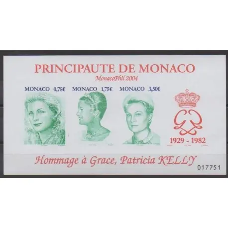 Monaco - Blocs et feuillets - 2004 - No BF90 - Royauté - Principauté Must-Have
