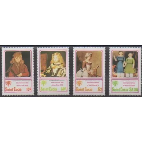 Quantité Limitée Sainte-Lucie - 1979 - No 465/468 - Enfance