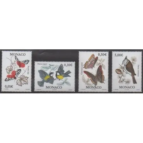 Monaco - 2002 - No 2323/2326 - Oiseaux - Insectes Jusqu’à Épuisement Des Stocks