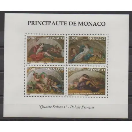 Meilleur Prix Monaco - Blocs et feuillets - 2002 - No BF87 - Peinture