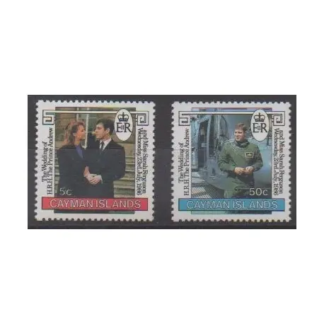Caïmans (Iles) - 1986 - No 584/585 - Royauté - Principauté Pas Cher