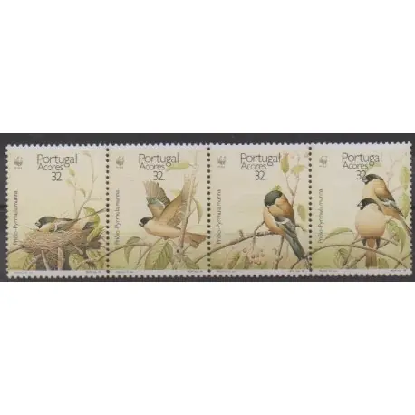 Offre Exclusive Portugal (Açores) - 1990 - No 395/398 - Oiseaux - Espèces menacées - WWF