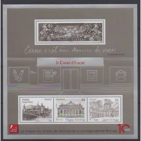 Meilleure Vente France - Blocs et feuillets - 2019 - BF Le carré d'encre - Monuments