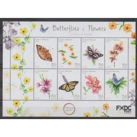 Pays-Bas caribéens - Saba - 2018 - No 62/69 - Fleurs - Insectes Bon Marché
