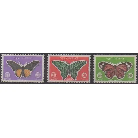 Original Cambodge - 1969 - No 225/227 - Insectes