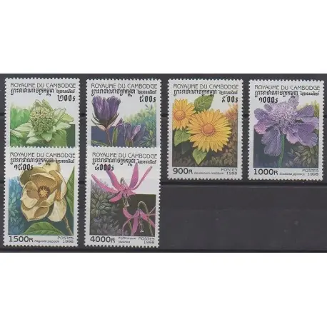 Cambodge - 1998 - No 1536/1541 - Fleurs Authentique