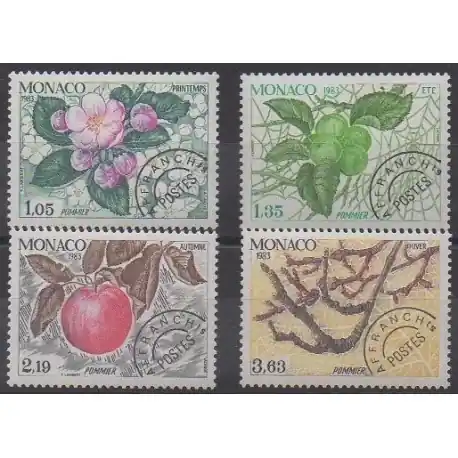 Original Monaco - Préoblitérés - 1981 - No P78/P81 - Arbres - Fruits ou légumes