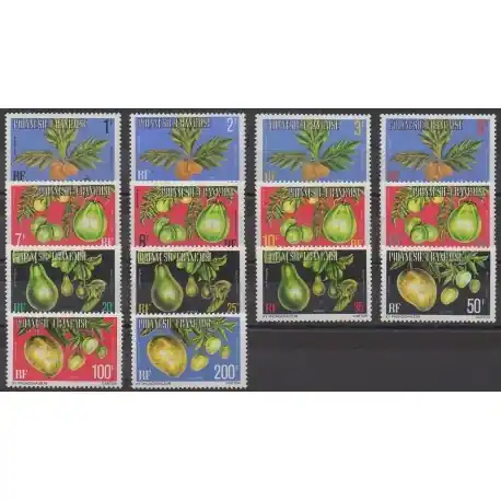 Achetez Aujourd’hui Polynésie - Timbres de service - 1977 - No S1(B)/S15(B) - Fruits ou légumes
