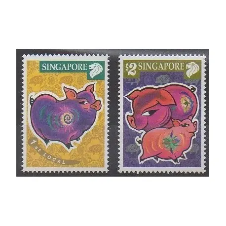 Offre Limitée Singapour - 2007 - No 1480/1481 - Horoscope