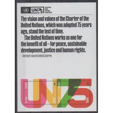 Nations Unies (ONU - New-York) - 2020 - No F1714 Jusqu’à Épuisement Des Stocks