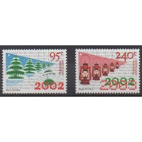 Produit De Marque Antilles néerlandaises - 2002 - No 1317/1318 - Noël