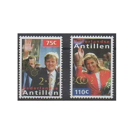 Antilles néerlandaises - 2002 - No 1286/1287 - Royauté - Principauté Offre Du Jour