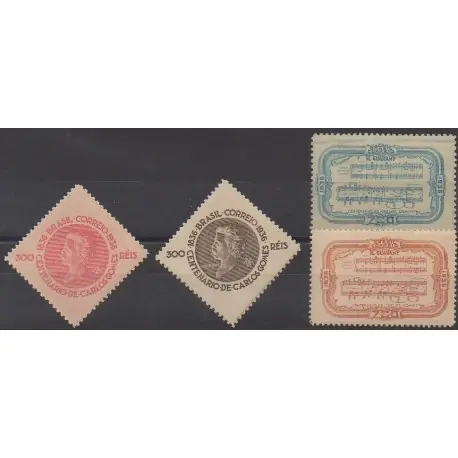 Brésil - 1936 - No 307/310 - Musique - Neufs avec charnière Vente Flash