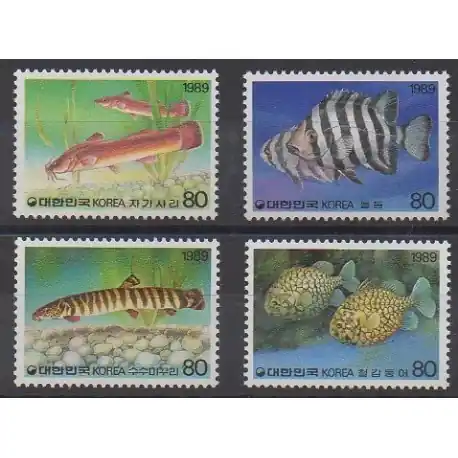 Acheter Direct Corée du Sud - 1989 - No 1447/1450 - Vie marine