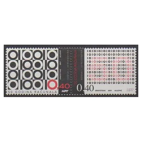 Garantie Incluse Bosnie-Herzégovine Herceg-Bosna - 2001 - No 55A/55B - Sciences et Techniques