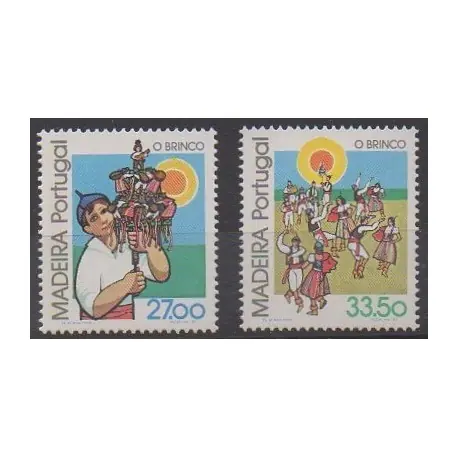 Garantie Incluse Portugal (Madère) - 1982 - No 87/88 - Musique - Folklore
