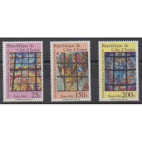 Original Côte d'Ivoire - 1994 - No 936/938 - Églises