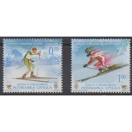 Garantie Incluse Bosnie-Herzégovine République Serbe - 2006 - No 334/335 - Jeux olympiques d'hiver