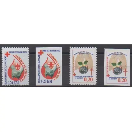 Bosnie-Herzégovine République Serbe - 2007 - No TB23/24 - TB23a/24a -Croix-Rouge Commander Vite