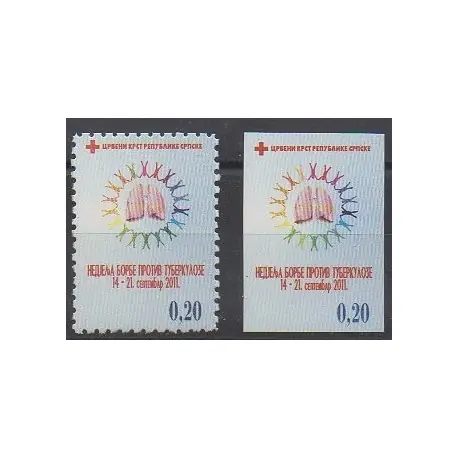 Bosnie-Herzégovine République Serbe - 2011 - No TB32/32a - Croix-Rouge Certifié