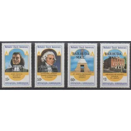 Produit De Marque Barbuda - 1983 - No 674/677 - Religion