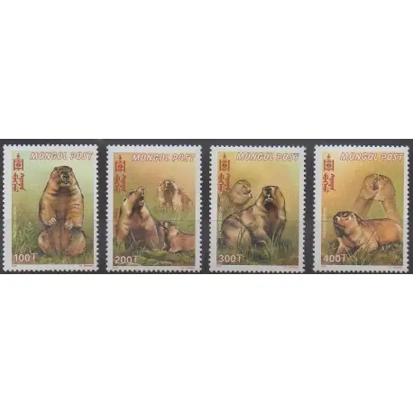 Prix Cassé Mongolie - 2000 - No 2520/2523 - Mammifères