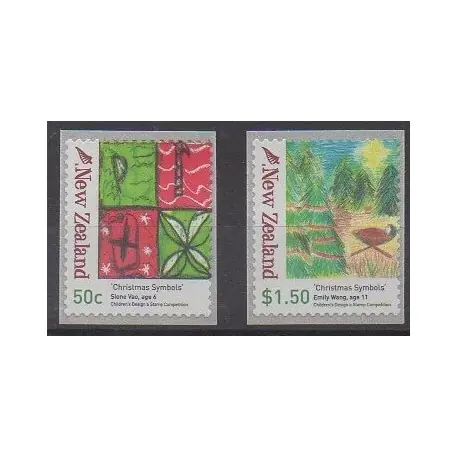 Nouvelle-Zélande - 2007 - No 2364/2365 - Dessins d'enfants - Noël Bon Marché