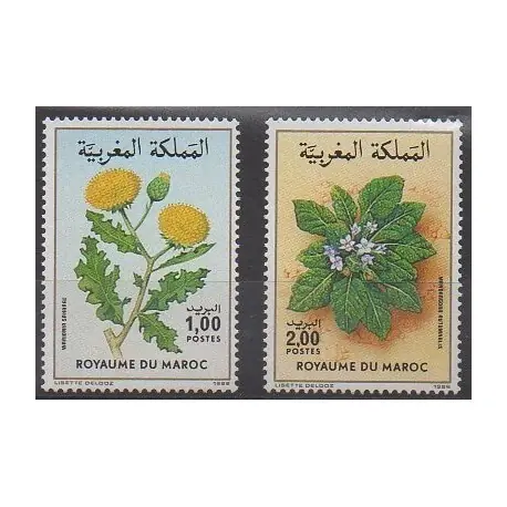Maroc - 1986 - No 1008/1009 - Fleurs Commander Maintenant