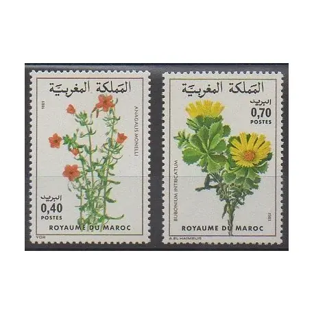 Maroc - 1981 - No 880/881 - Fleurs Nouveauté