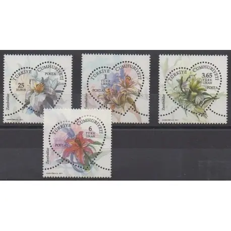 Turquie - 2011 - No 3545/3548 - Fleurs Remise