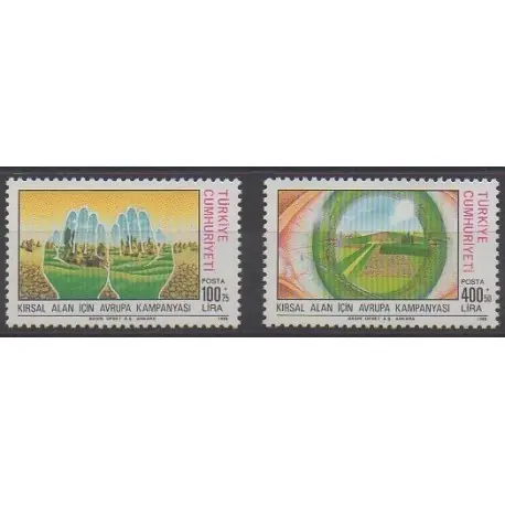 Prix Cassé Turquie - 1988 - No 2578/2579 - Environnement