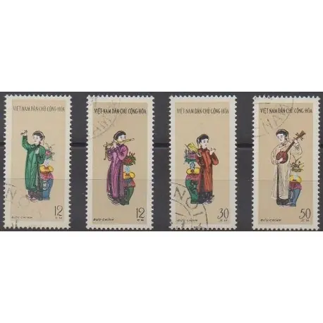 Gros Lot Vietnam du nord - 1961 - No 247/250 - Littérature - Musique - Oblitérés