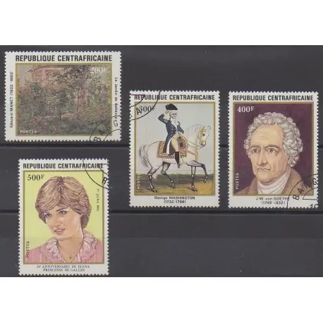 Centrafricaine (République) - 1982 - No 507/510 - Peinture - Oblitérés Meilleur Choix