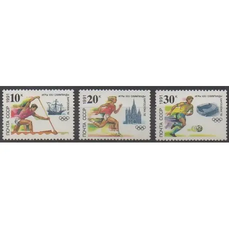 Authentique Russie - 1991 - No 5884/5886 - Jeux Olympiques d'été
