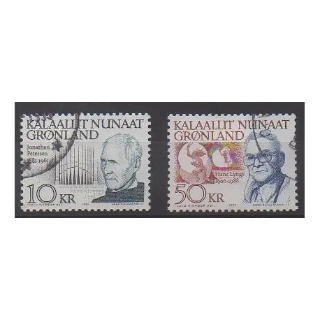 Groenland - 1991 - No 209/210 - Célébrités - Oblitérés Achat Immédiat