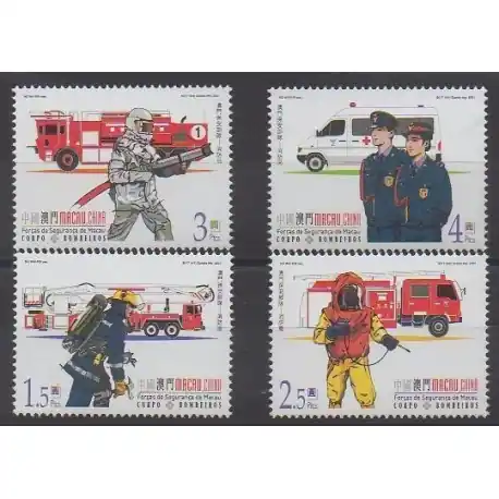 Haute Qualité Macao - 2001 - No 1049/1052 - Pompiers