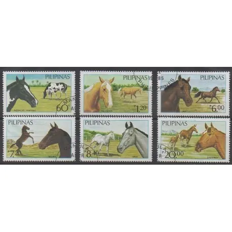 Philippines - 1985 - No 1443/1448 - Chevaux - Oblitérés Dernier Modèle