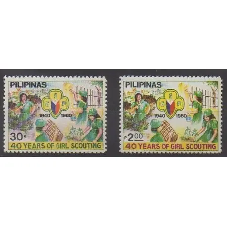 Pas Cher Philippines - 1980 - No 1190/1191 - Scoutisme