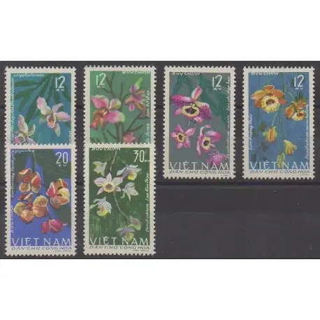 Vietnam du nord - 1966 - No 482/487 - Orchidées Prix Bas