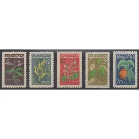Livraison Gratuite Vietnam du nord - 1963 - No 349/353 - Fleurs