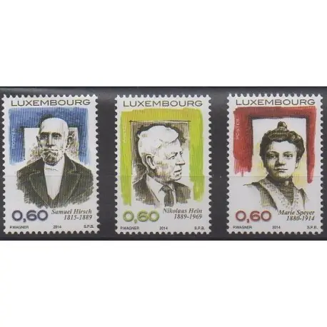 Luxembourg - 2014 - No 1656/1658 - Célébrités Retour Gratuit